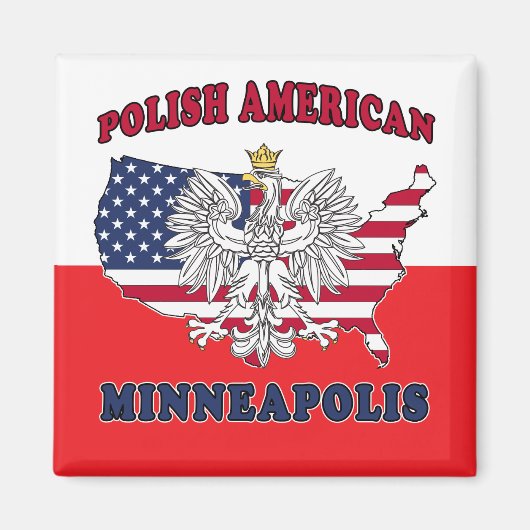 Minneapolis Minnesota Polish Magnet (Vorne)