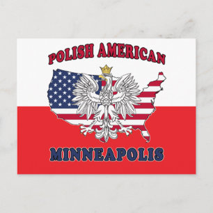 Minneapolis Minnesota Polish Postkarte