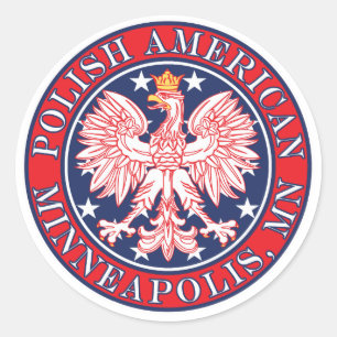 Minneapolis Minnesota Polish Runder Aufkleber
