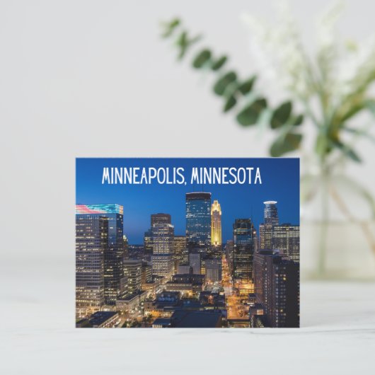 Minneapolis Minnesota Postkarte (Stehend Vorderseite)