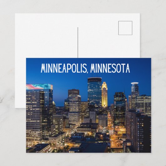 Minneapolis Minnesota Postkarte (Vorne/Hinten)