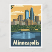 Minneapolis Minnesota Postkarte (Vorderseite)