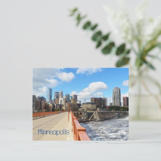 Minneapolis Minnesota Postkarte (Stehend Vorderseite)