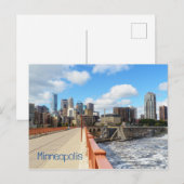 Minneapolis Minnesota Postkarte (Vorne/Hinten)