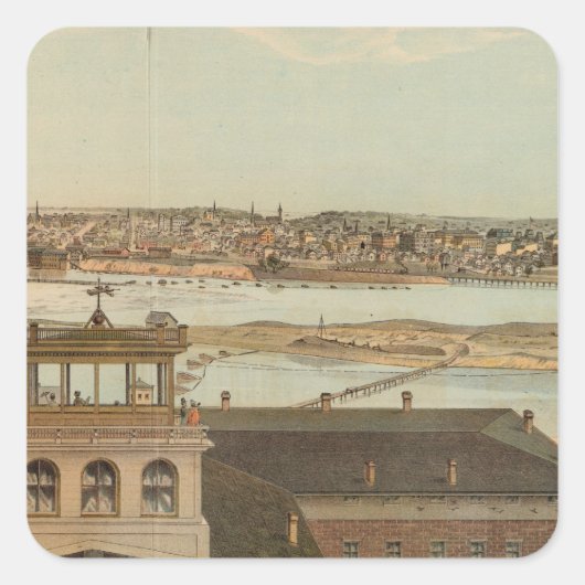 Minneapolis, Minnesota Quadratischer Aufkleber (Vorderseite)