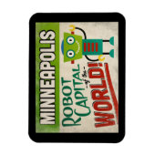 Minneapolis Minnesota Robot - Funny Vintag Magnet (Vertikal)