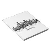 Minneapolis Minnesota Skyline BW Notizblock (angewinkelt)