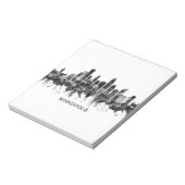 Minneapolis Minnesota Skyline BW Notizblock (Rotiert)