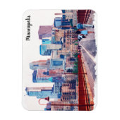 Minneapolis Minnesota Skyline City View Magnet (Vertikal)