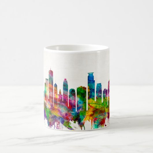 Minneapolis Minnesota Skyline Kaffeetasse (Mittel)