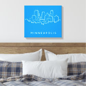 Minneapolis, Minnesota Skyline Leinwanddruck (Insitu (Schlafzimmer))