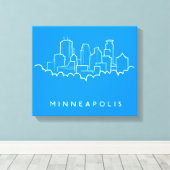 Minneapolis, Minnesota Skyline Leinwanddruck (Insitu (Holzboden))