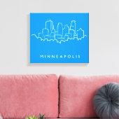 Minneapolis, Minnesota Skyline Leinwanddruck (Insitu (Wohnzimmer))