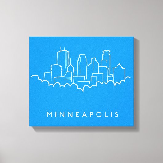 Minneapolis, Minnesota Skyline Leinwanddruck (Vorderseite)