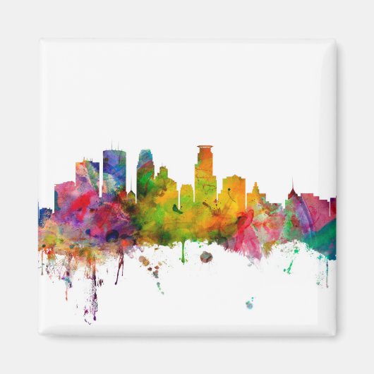 Minneapolis Minnesota Skyline Magnet (Vorne)