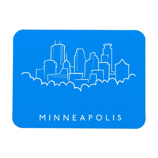 Minneapolis, Minnesota Skyline Magnet (Horizontal)