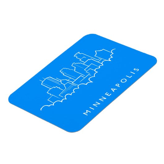 Minneapolis, Minnesota Skyline Magnet (Linke Seite)