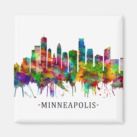 Minneapolis Minnesota Skyline Magnet (Vorne)