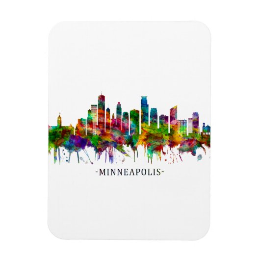 Minneapolis Minnesota Skyline Magnet (Vertikal)