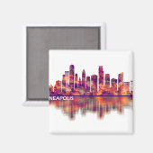 Minneapolis Minnesota Skyline Magnet (Vorderseite/Rückseite)