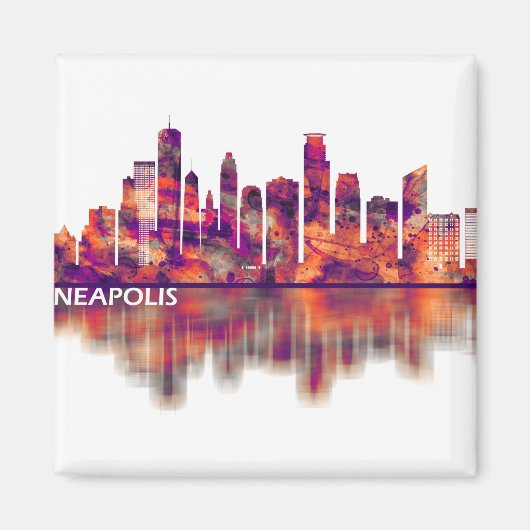 Minneapolis Minnesota Skyline Magnet (Vorne)