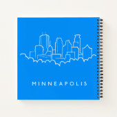 Minneapolis, Minnesota Skyline Notizblock (Rückseite)