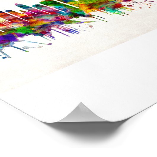 Minneapolis Minnesota Skyline Poster (Ecke)