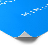 Minneapolis, Minnesota Skyline Poster (Ecke)