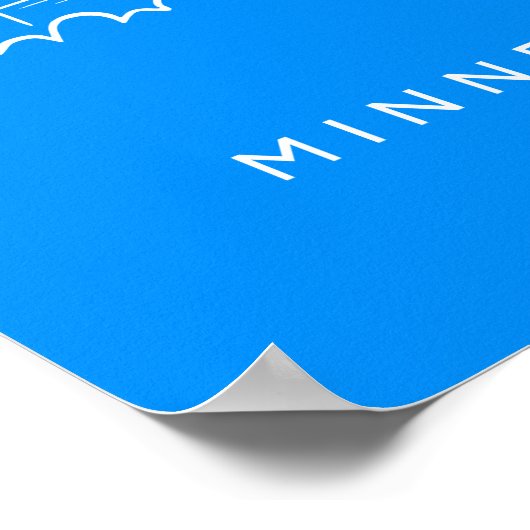 Minneapolis, Minnesota Skyline Poster (Ecke)