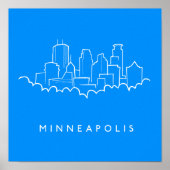Minneapolis, Minnesota Skyline Poster (Vorne)