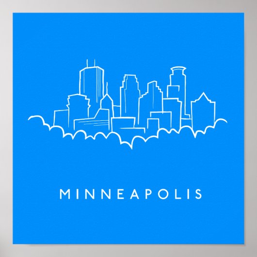 Minneapolis, Minnesota Skyline Poster (Vorne)