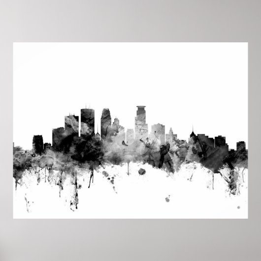 Minneapolis Minnesota Skyline Poster (Vorne)