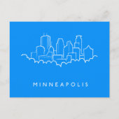 Minneapolis, Minnesota Skyline Postkarte (Vorderseite)