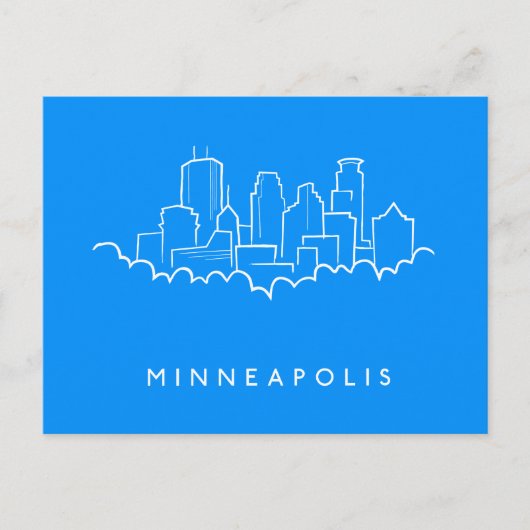 Minneapolis, Minnesota Skyline Postkarte (Vorderseite)