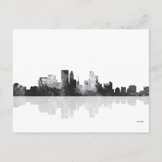 MINNEAPOLIS, MINNESOTA SKYLINE POSTKARTE (Vorderseite)