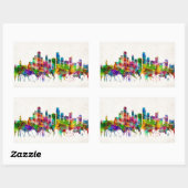 Minneapolis Minnesota Skyline Rechteckiger Aufkleber (Blatt)