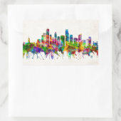 Minneapolis Minnesota Skyline Rechteckiger Aufkleber (Tasche)