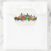 Minneapolis Minnesota Skyline Runder Aufkleber (Tasche)