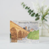 Minneapolis, Minnesota Stone Arch Brich Post Card Postkarte (Stehend Vorderseite)