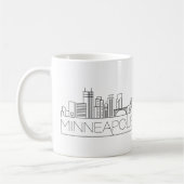 Minneapolis, Minnesota Stylized Skyline Kaffeetasse (Links)
