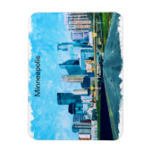 Minneapolis Minnesota Travel Skyline Magnet (Vertikal)