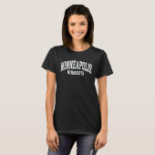 Minneapolis Minnesota Us College Font Proud Americ T-Shirt (Vorne ganz)