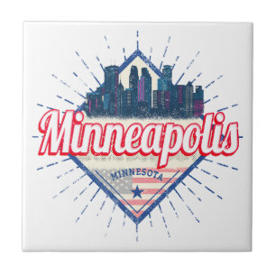 Minneapolis Minnesota USA Skyline Vereinigte Staat Fliese