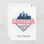 Minneapolis Minnesota USA Skyline Vereinigte Staat Postkarte (Vorne/Hinten)