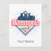 Minneapolis Minnesota USA Skyline Vereinigte Staat Postkarte (Vorderseite)