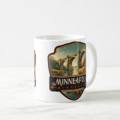 Minneapolis, Minnesota | VINTAG Kaffeetasse (VorderseiteRechts)