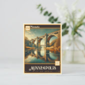 Minneapolis, Minnesota | VINTAG Postkarte (Stehend Vorderseite)