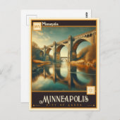 Minneapolis, Minnesota | VINTAG Postkarte (Vorne/Hinten)