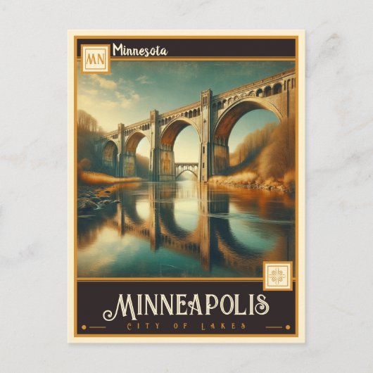 Minneapolis, Minnesota | VINTAG Postkarte (Vorderseite)