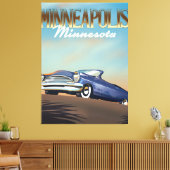 Minneapolis, Minnesota Vintage Reiseplakat Leinwanddruck (Insitu (Wohnzimmer))